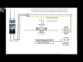 Diagrama eléctrico para conectar cables de un interruptor doble a un ventilador de techo con control de velocidad exterior.