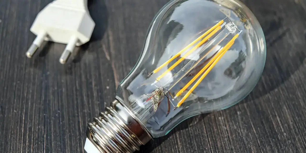 Bombilla LED y enchufe. Interesante saber cuanto gasta una bombilla encendida 24 horas.