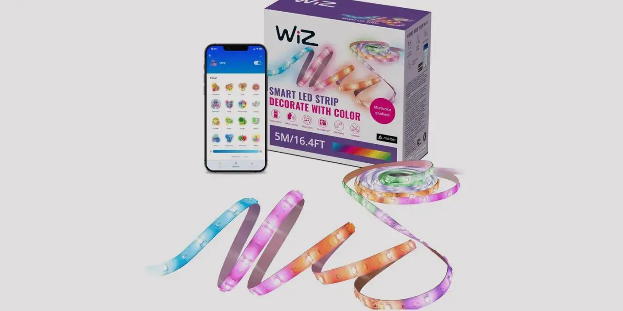 Iluminación con tiras led Wiz para decorar tu hogar con colores vibrantes. Controla la luz desde tu móvil.
