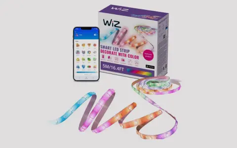 Iluminación con tiras led Wiz para decorar tu hogar con colores vibrantes. Controla la luz desde tu móvil.